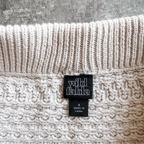 Wild Fable Cream Crochet Mini Skirt Size Small - Picture 3 of 5